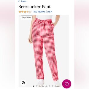 Red & White checkered pants